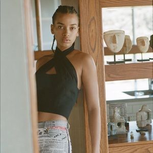 With Jean Tulip Top in Black